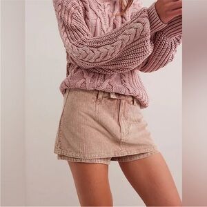 Free People We The Free NWOT Gala-Vanting Cord Low Rise Mini Skort